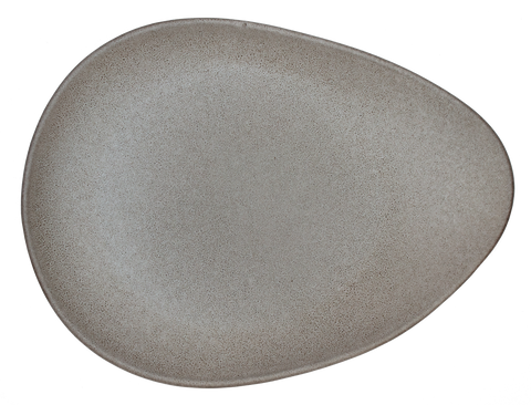 Moonlight Grey Oval Appetizer Plate Plain 22 x 16.5 x 1.7cm