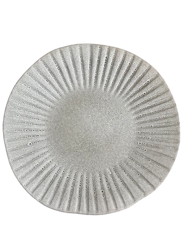 Moonlight Grey Dinner Plate Embossed Ø28.5 x H:2.2cm