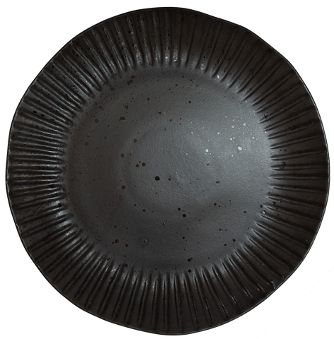 Midnight Black Charger Plate Embossed Ø32cm